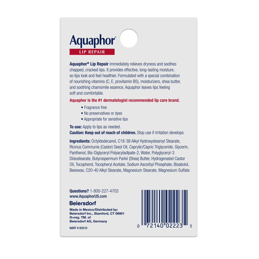 Aquaphor tube in a pocket demonstrating on-the-go lip protection