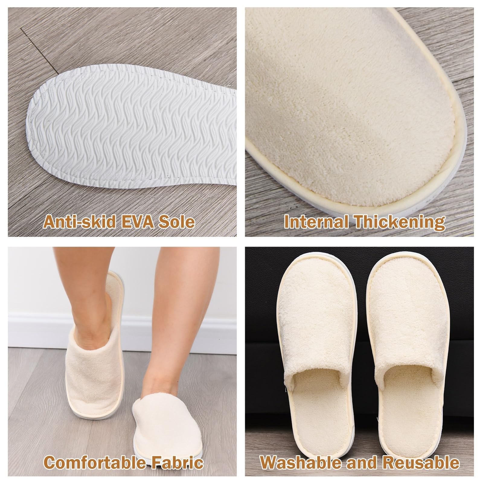 AQUEENLY anti-slip EVA sole enhances indoor safety and grip