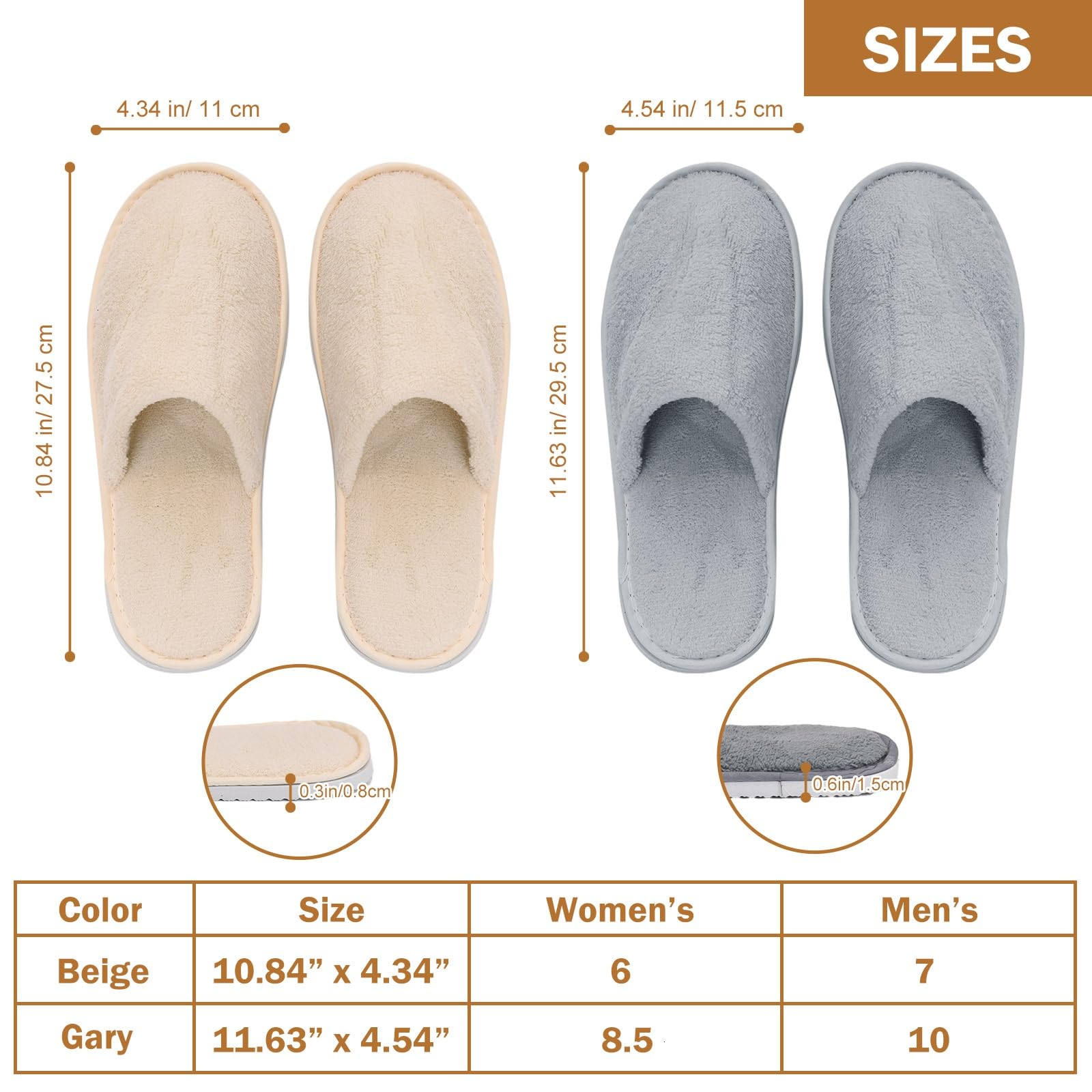 AQUEENLY women's medium fit slippers sized for guest comfort