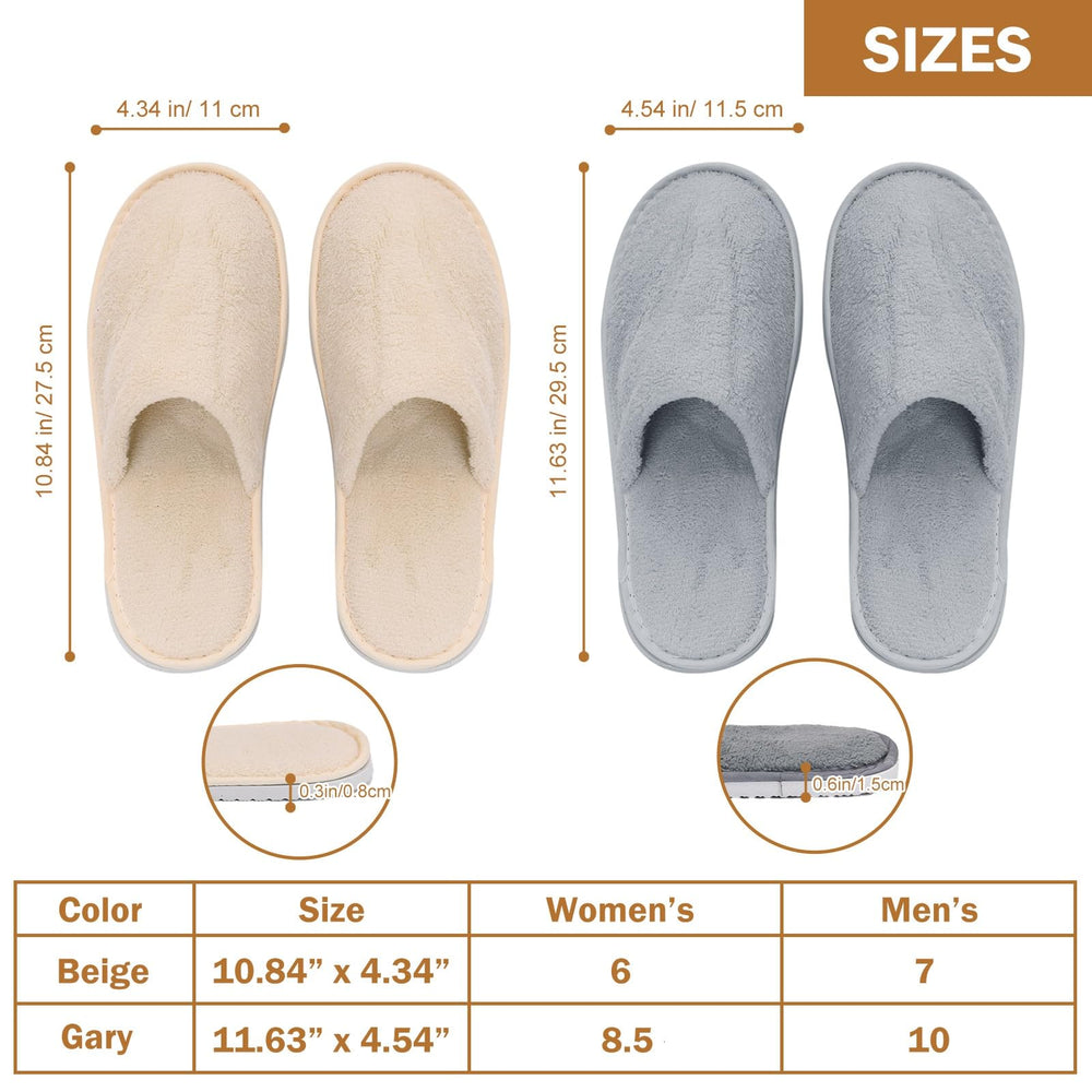 AQUEENLY women's medium fit slippers sized for guest comfort