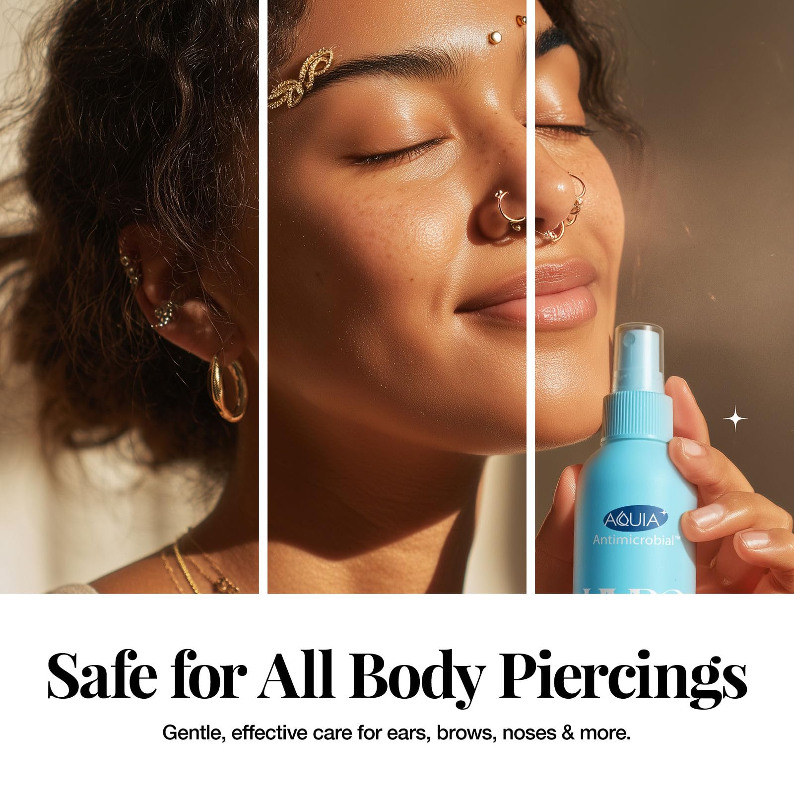 Aquia HOCl spray during workout provides on-the-go refreshing skin cleansing.