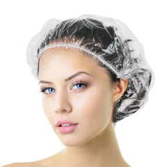 Aquior shower cap 30-pack in sealed packaging for travel-friendly use.