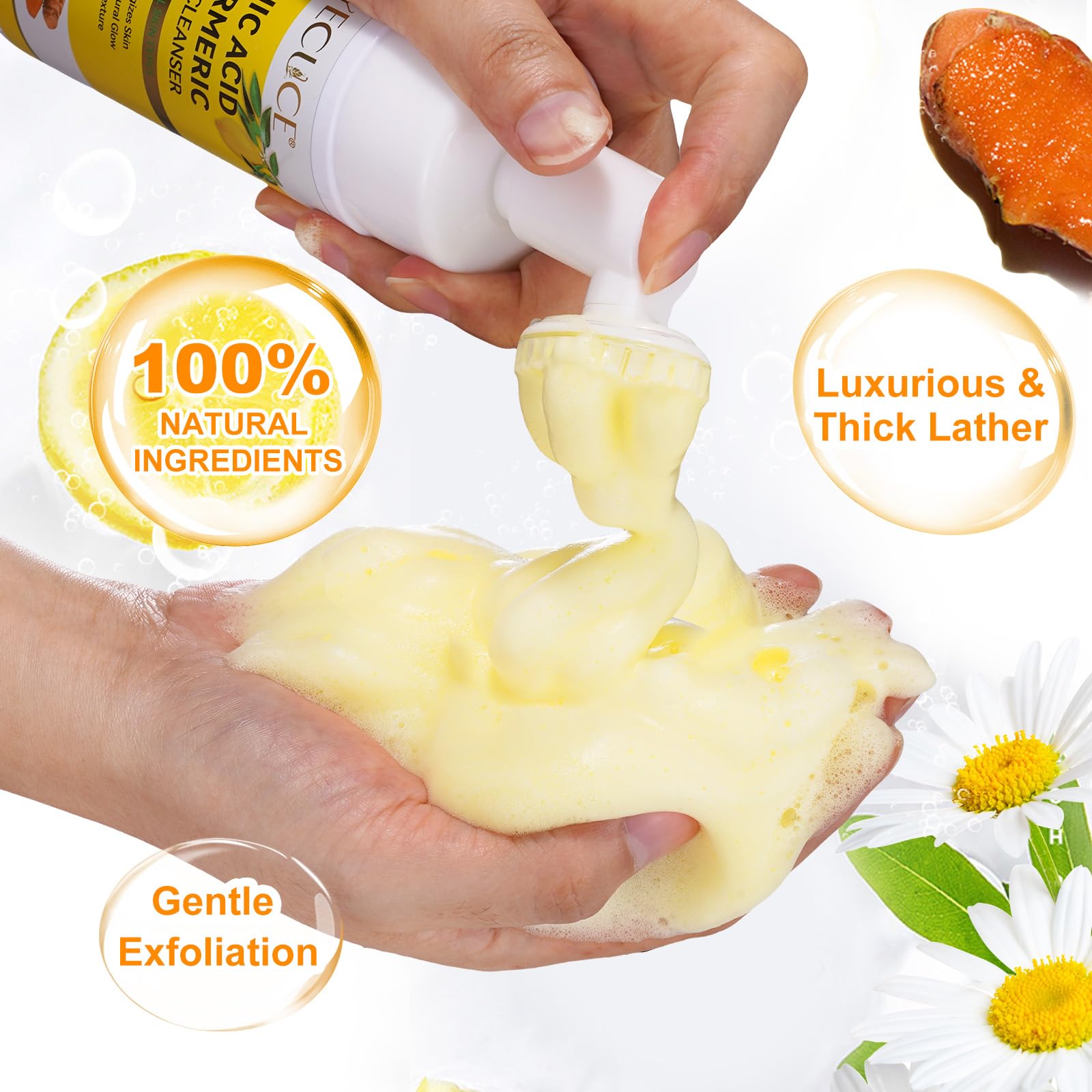 A r b c r n Turmeric Cleanser box packaging, premium feel and product branding.