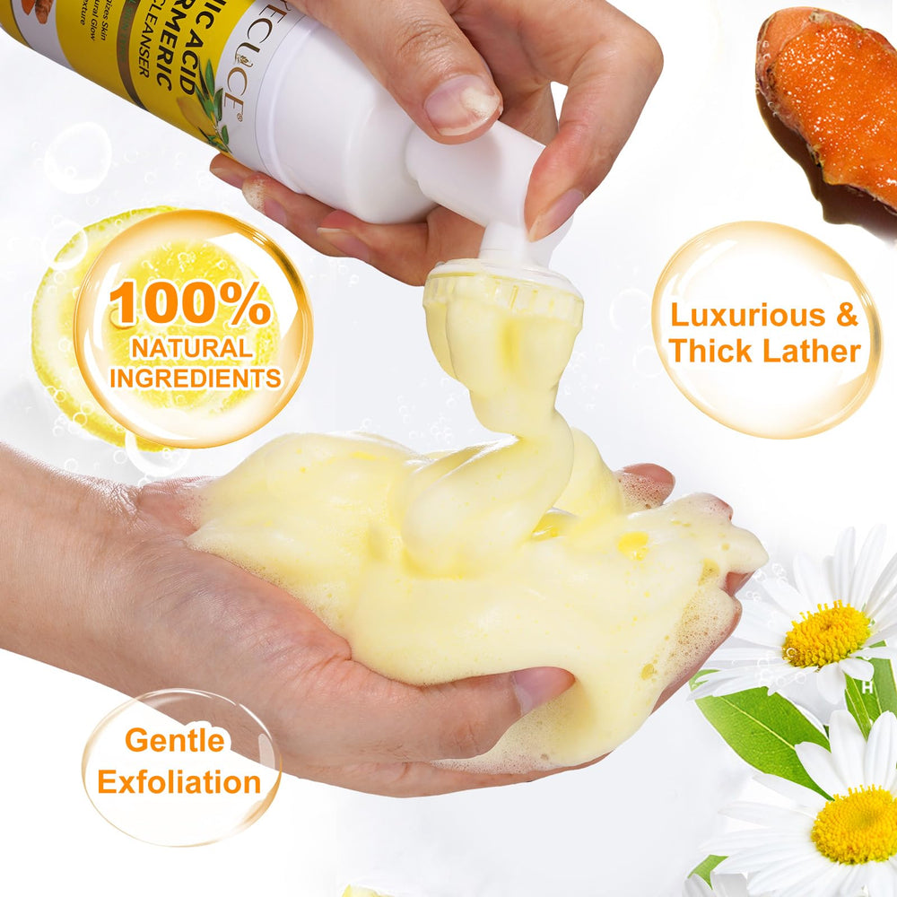 A r b c r n Turmeric Cleanser box packaging, premium feel and product branding.