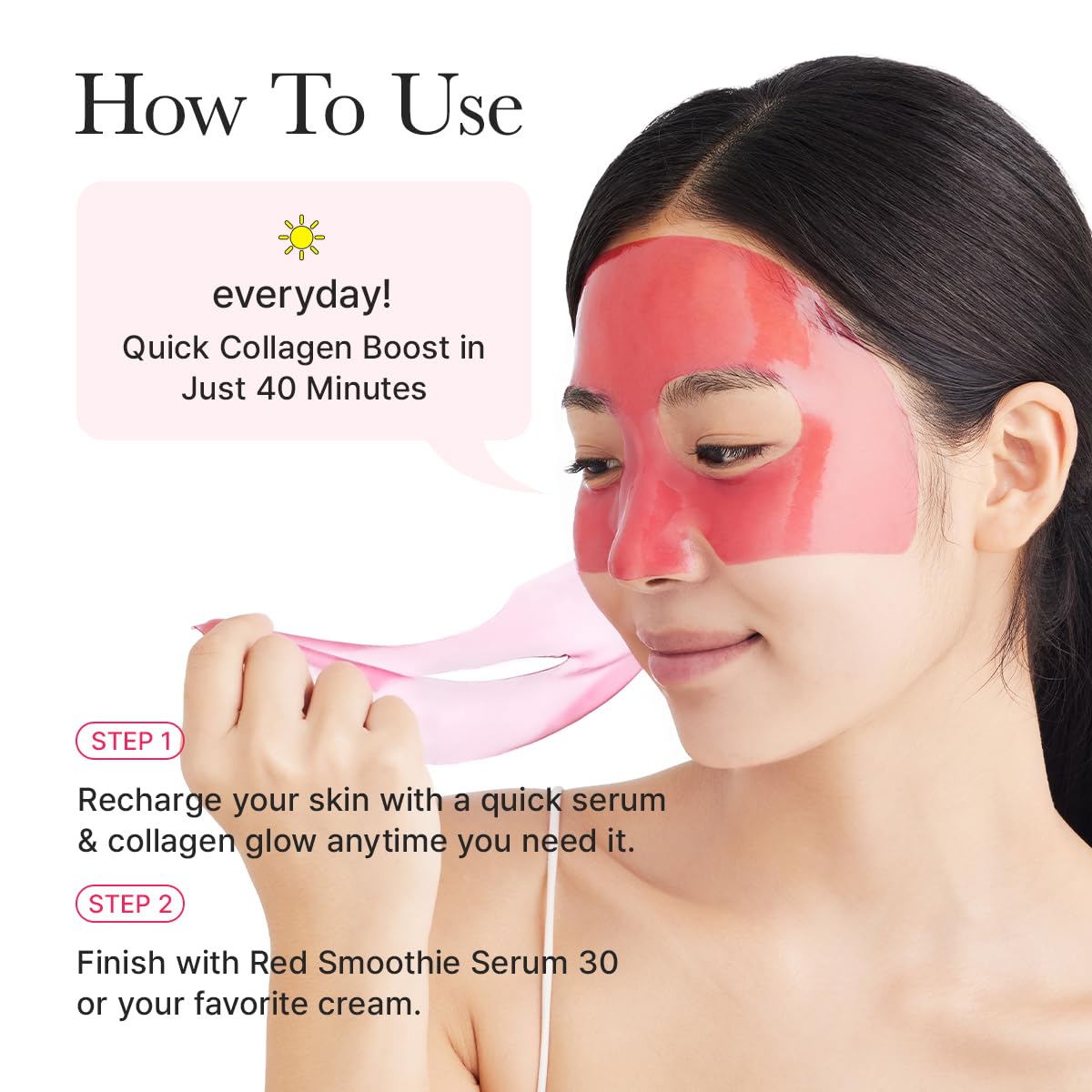 ARENCIA Red Collagen Jello Mask 2% niacinamide highlight with concise skin-supporting note.