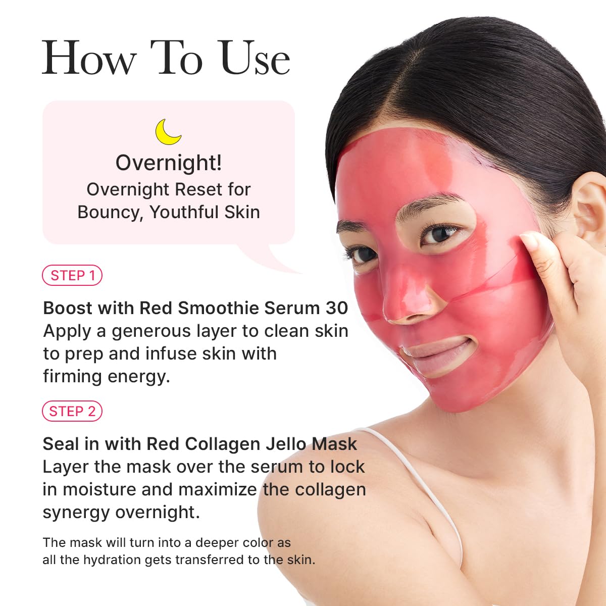 ARENCIA Red Collagen Jello Mask packaging closeup showcases clean, premium branding.