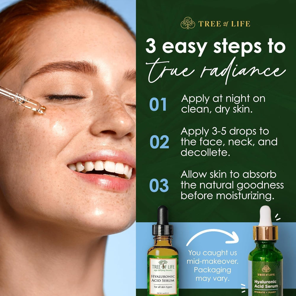 Tree of Life Beauty Serum piel más radiante tras uso diario.