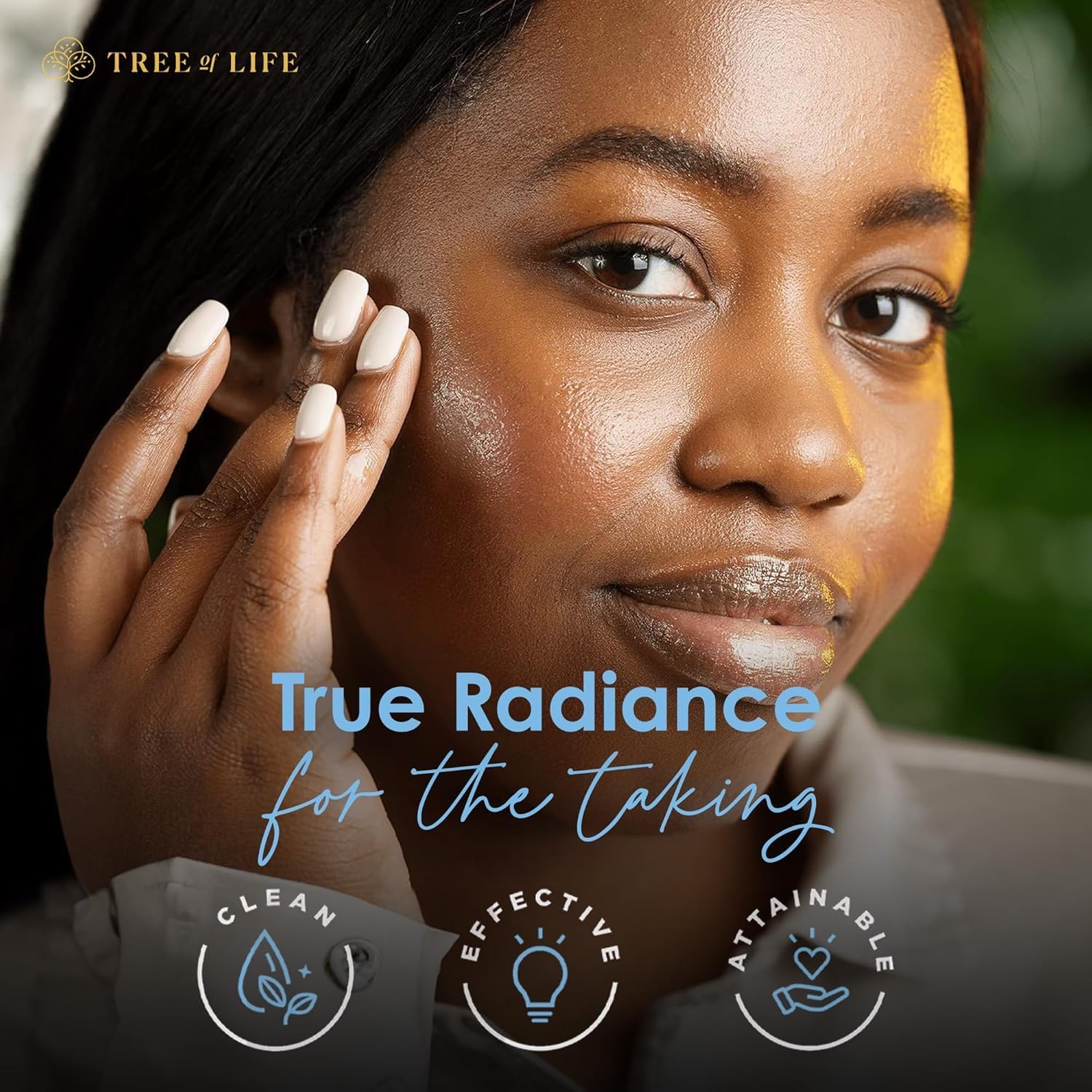 Tree of Life Beauty Serum acompaña la rutina diaria de cuidado.