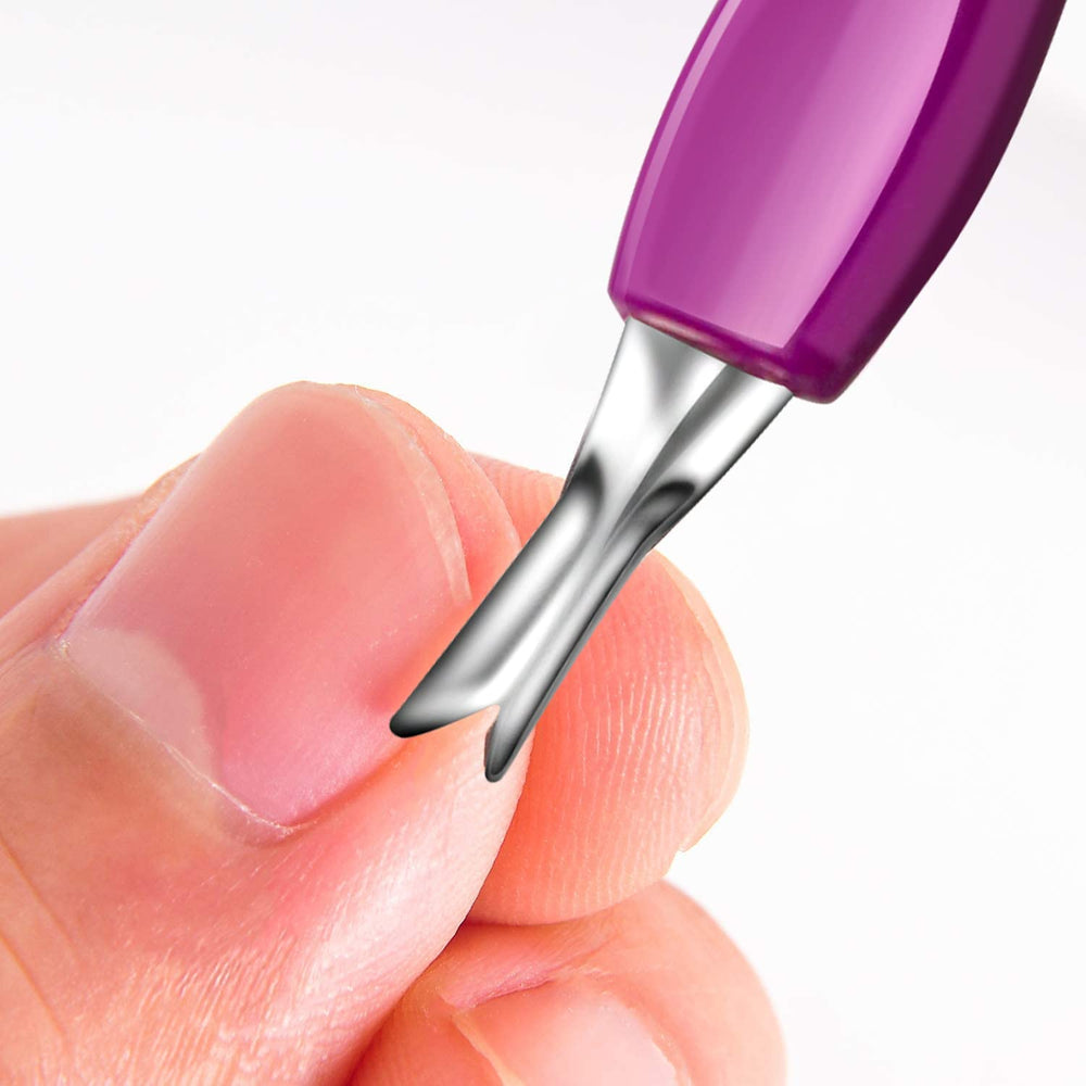 Arbootjin cuticle pusher V-tip focuses on accurate cuticle removal.