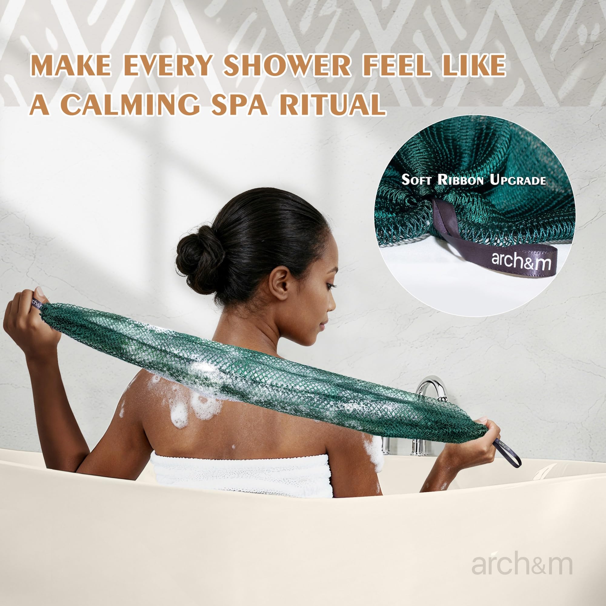 ARCH&M Afroscrub quick-drying mesh design to reduce moisture after use.