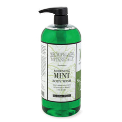 Archipelago Botanicals Morning Mint bottle showing refreshing cleansing for dry skin
