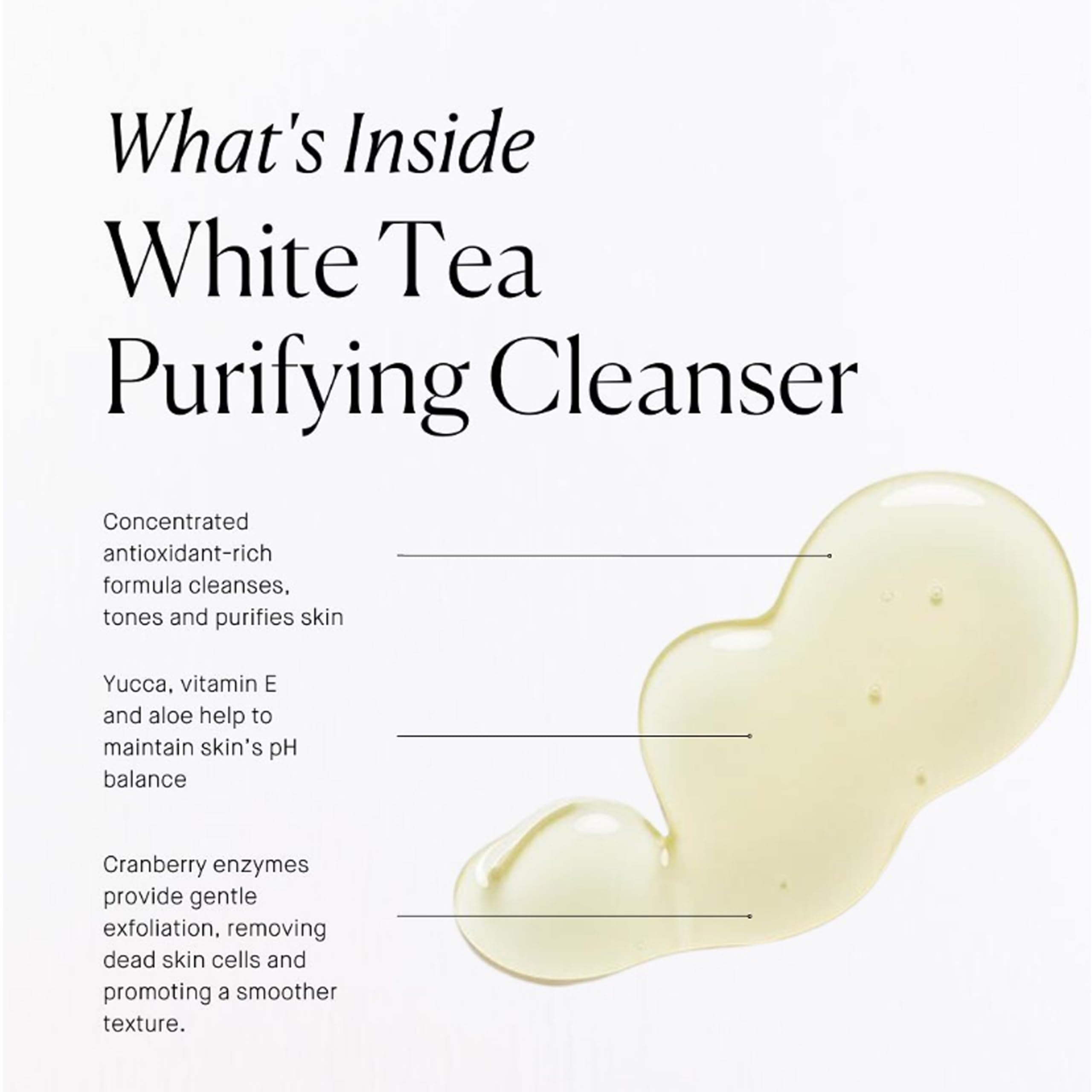 ARCONA purifying foam texture shows delicate lather for gentle cleansing.