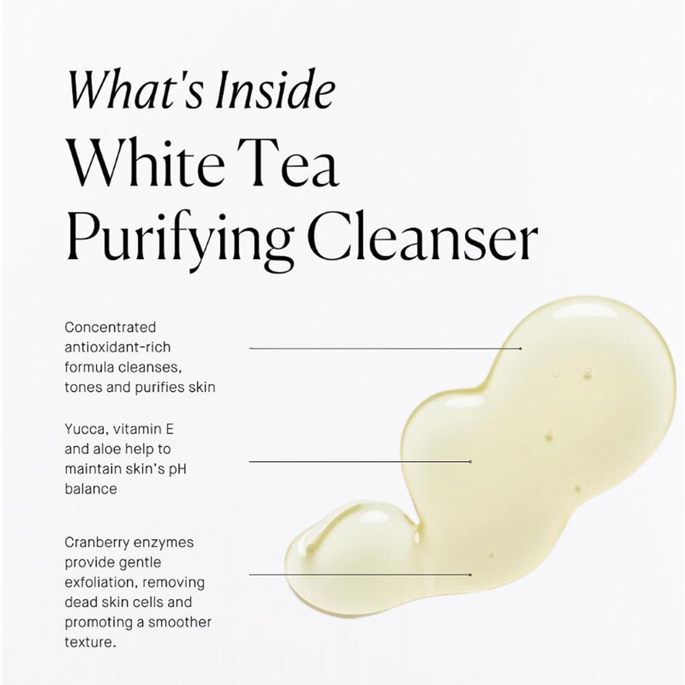 ARCONA purifying foam texture shows delicate lather for gentle cleansing.