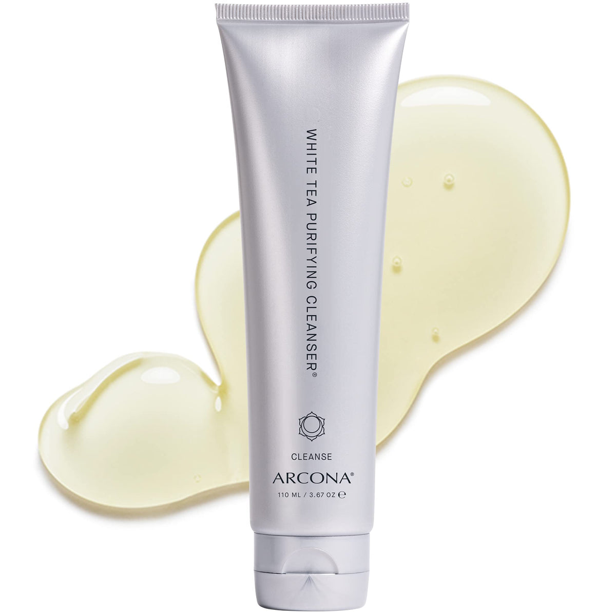 ARCONA White Tea Purifying Water-Based Cleanser bottle demonstrates gentle cleansing for sensitive skin.