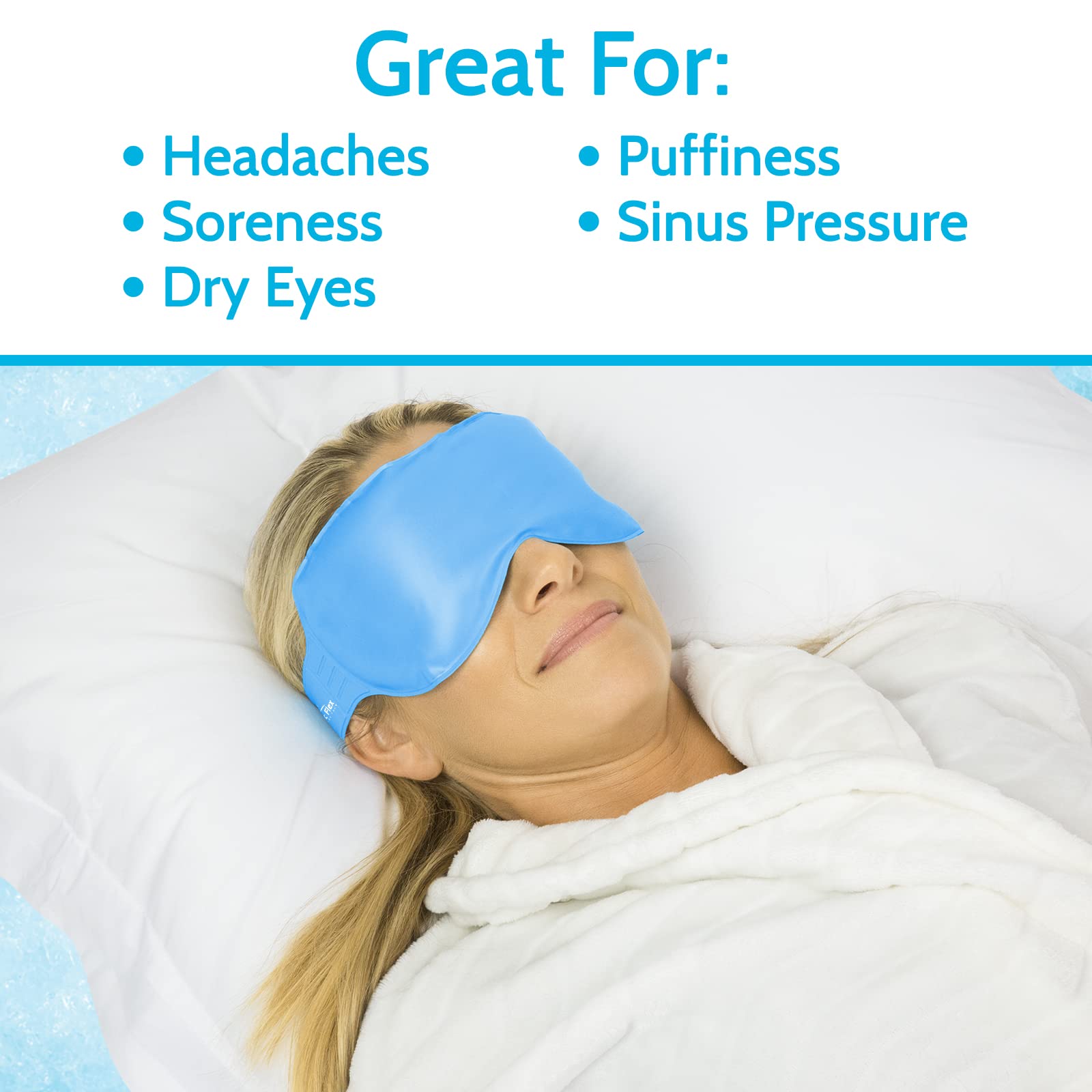 Arctic Flex two 3-inch gel packs for eyes and small facial areas.