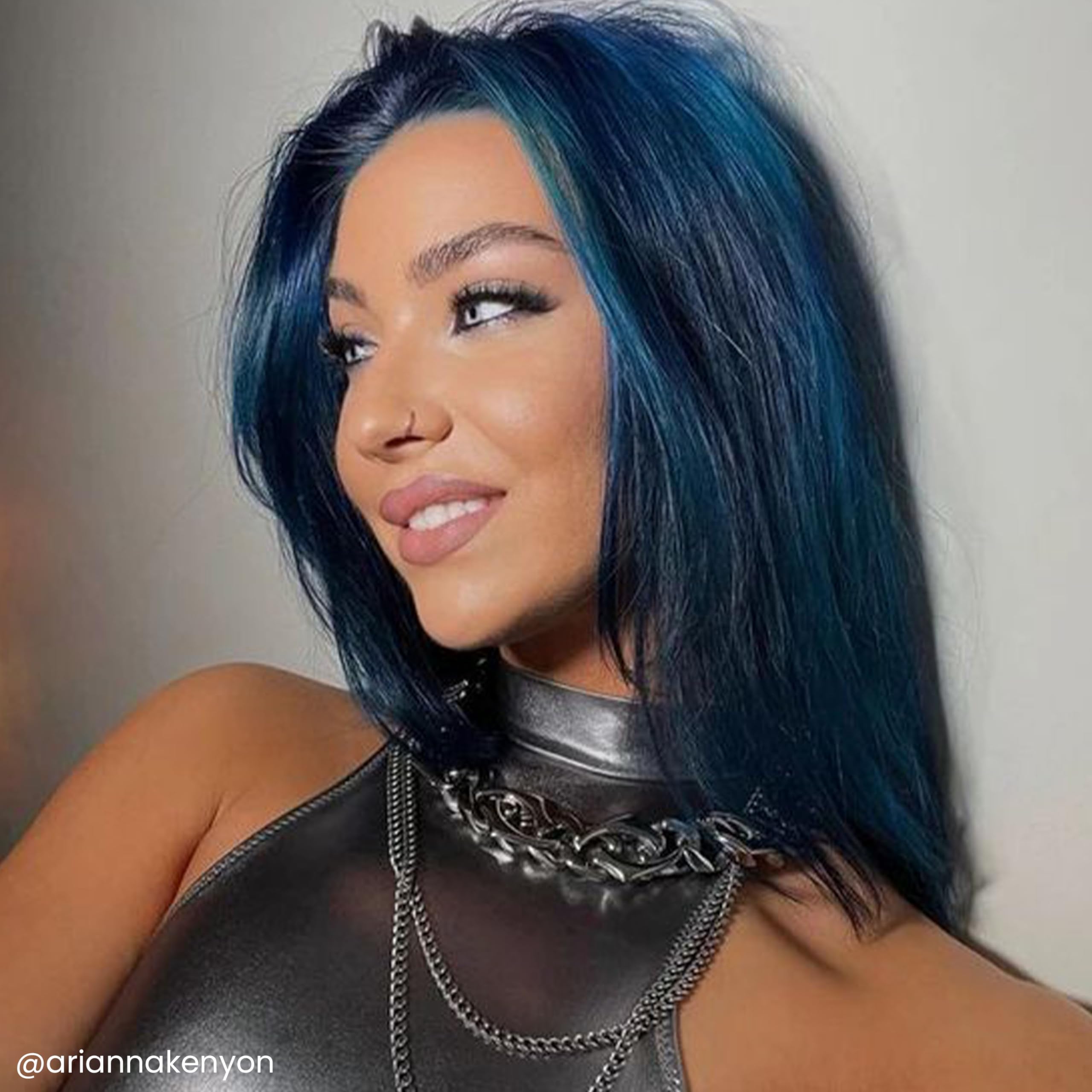 ARCTIC FOX Blue Jean Baby application process highlighting even coverage for rich color