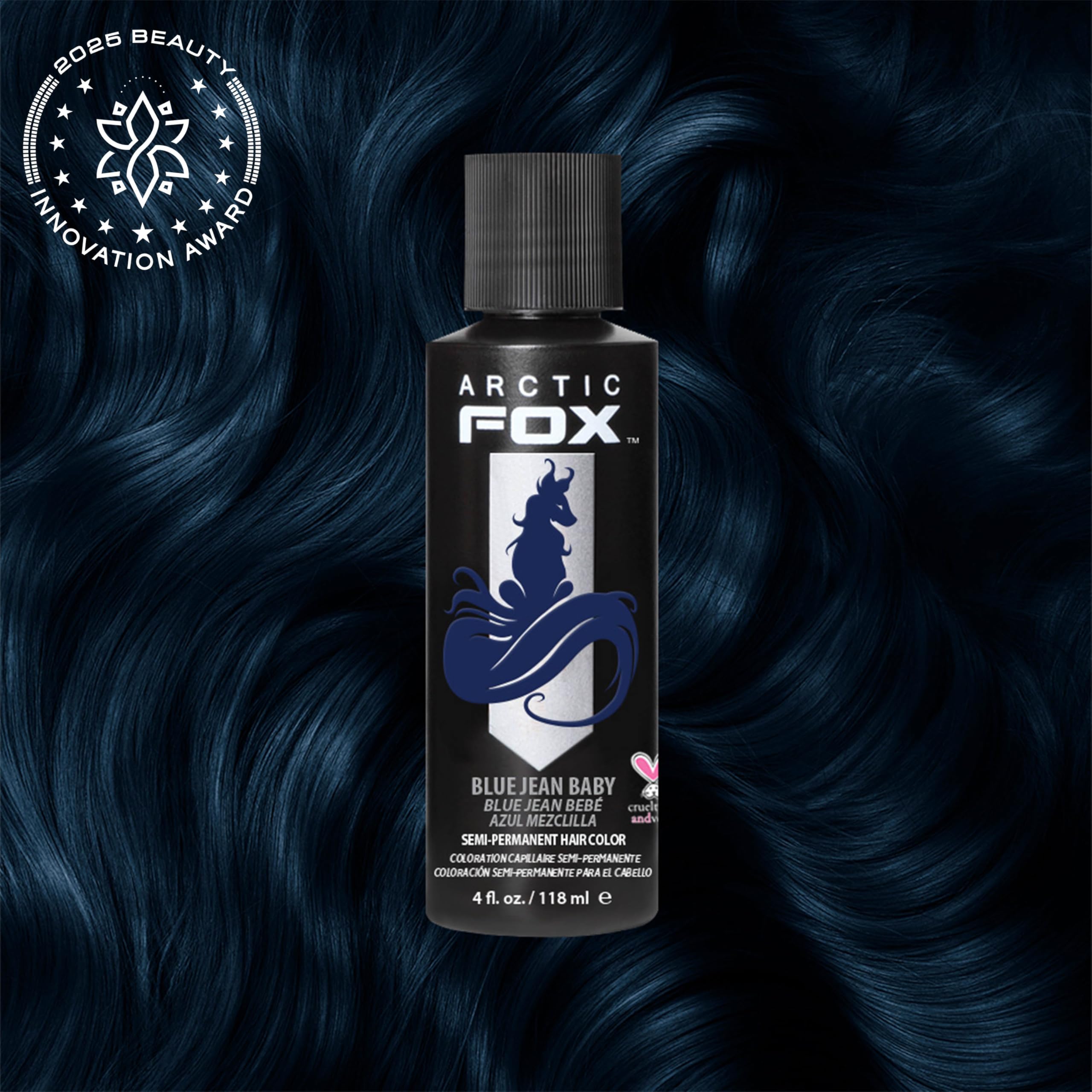 ARCTIC FOX Blue Jean Baby color swatches illustrating deep navy tones and shade variations