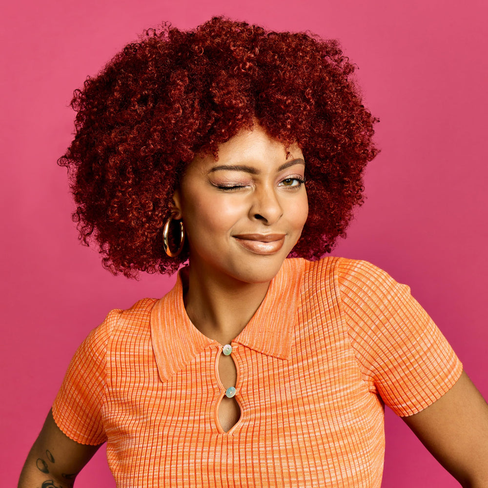 Arctic Fox Ginger Flare on dark hair demonstrates rich cayenne shade potential.