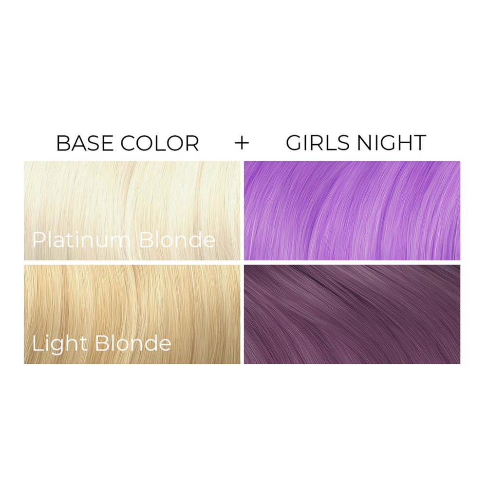 ARCTIC FOX Girls Night long-lasting color swatch highlights smear-resistant results.
