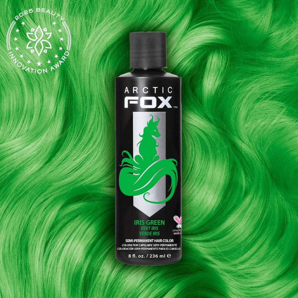 ARCTIC FOX Iris Green pour demonstrates easy color application.