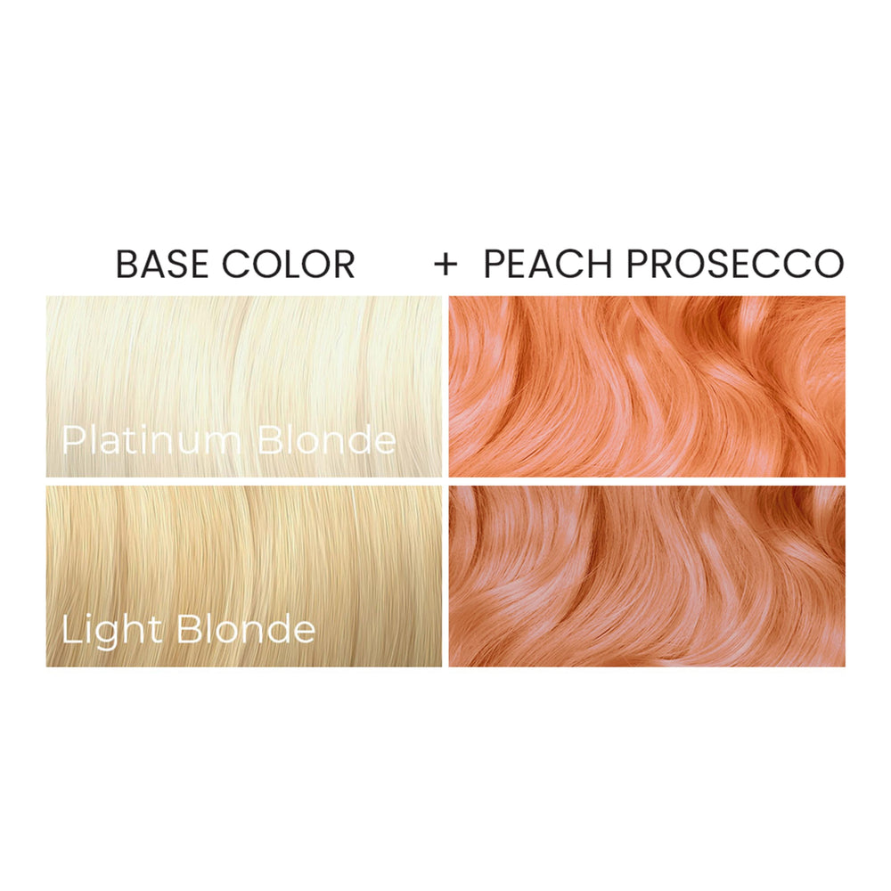 ARCTIC FOX Pastel Peach Prosecco vegan cruelty-free badge signals ethical certification.