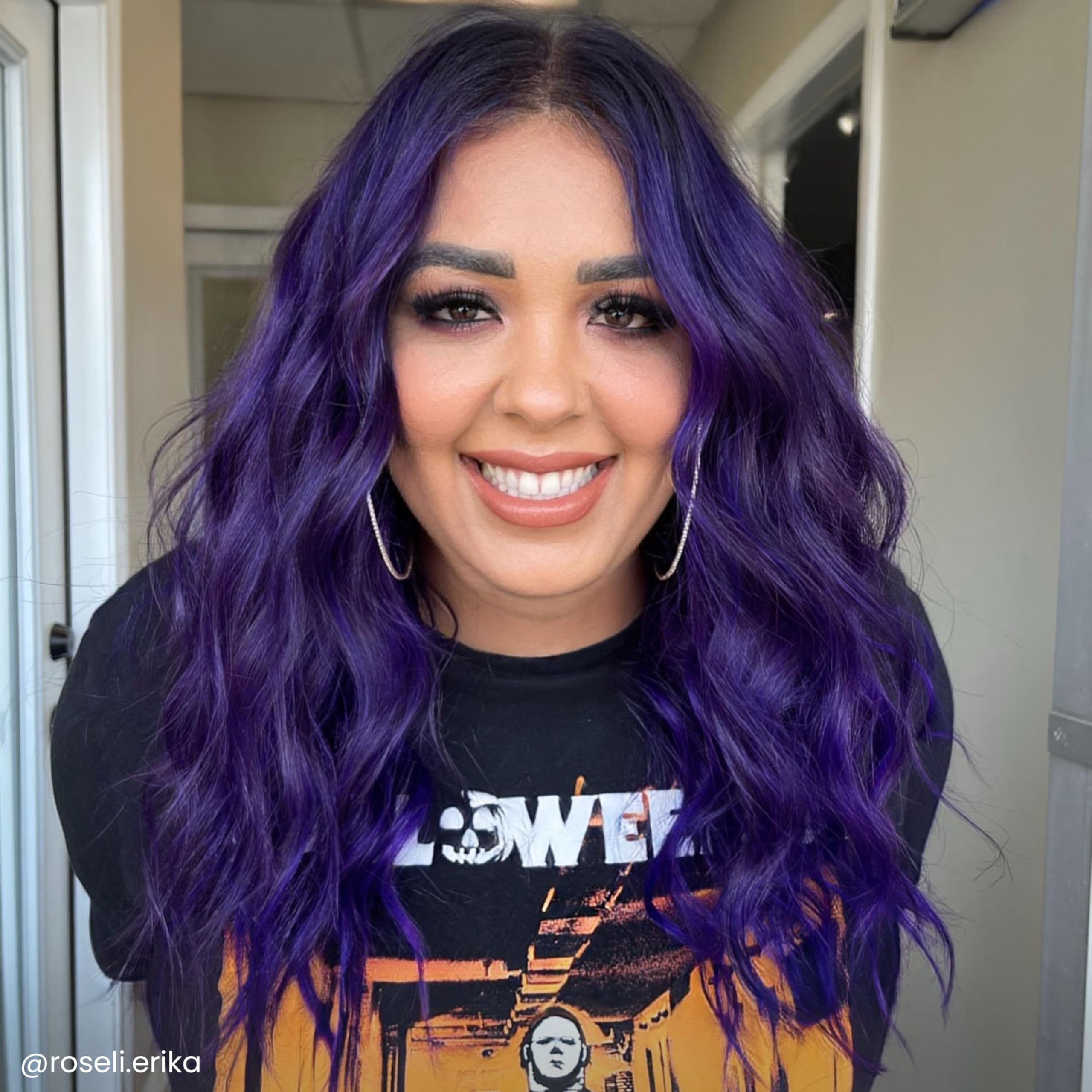 Arctic Fox Purple AF application on hair for even coverage