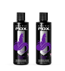 ARCTIC FOX Purple AF pack shot shows two 8oz bottles for vegan color
