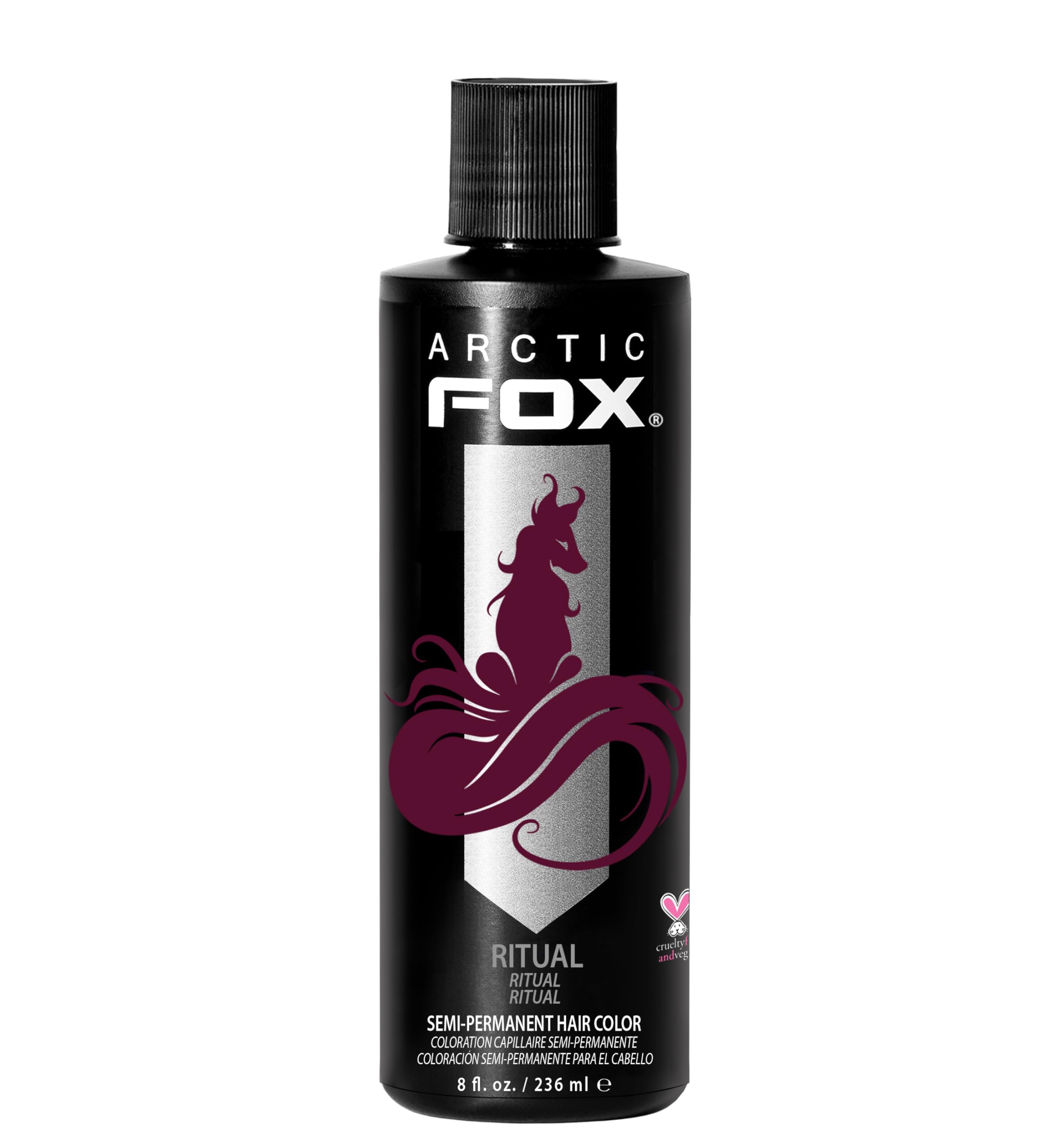 ARCTIC FOX Ritual burgundy bottle showing vibrant color payoff.