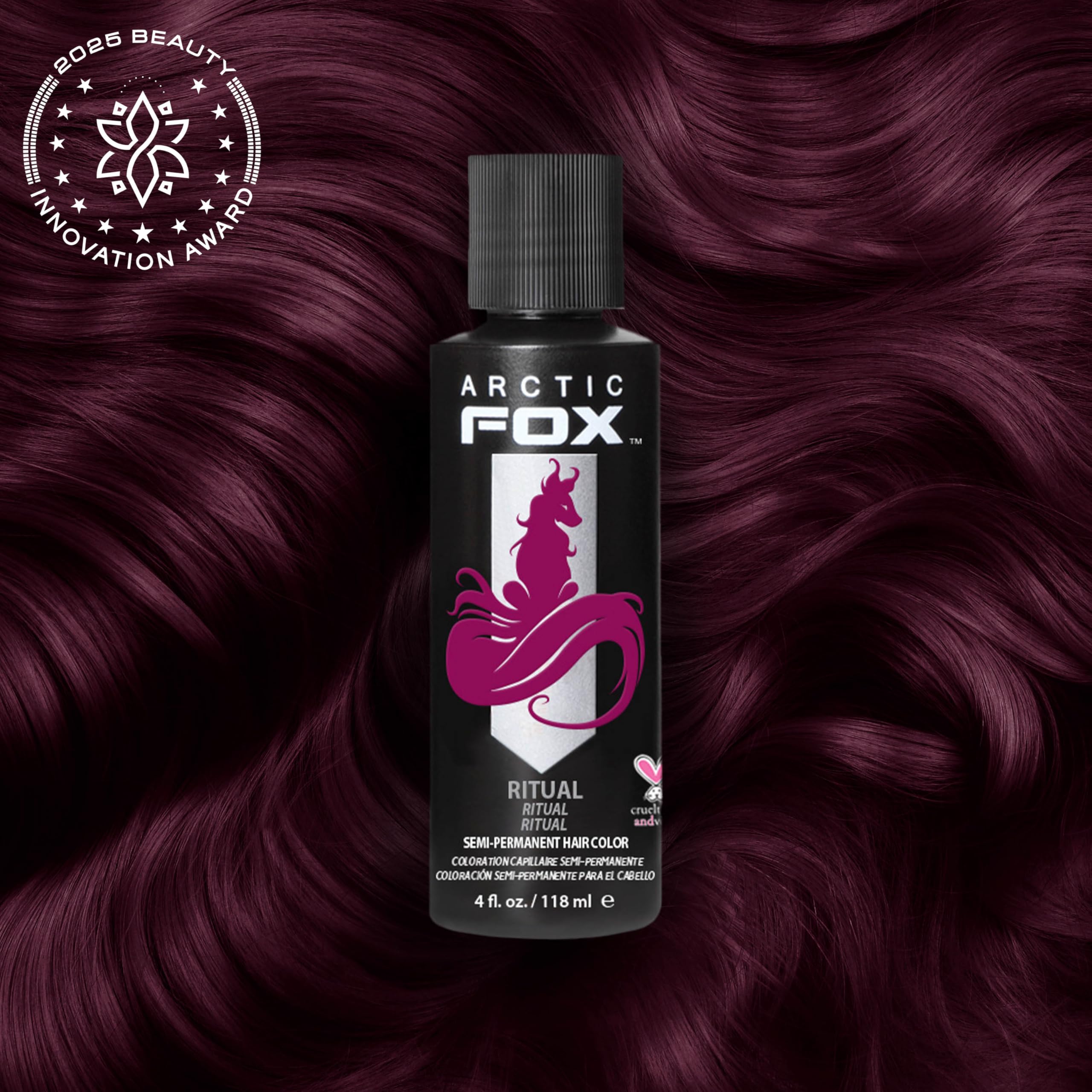 ARCTIC FOX Ritual color swatches show burgundy and pastel possibilities.