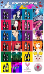 ARCTIC FOX Sterling color swatches demonstrate customizable shade with undertone neutralization.