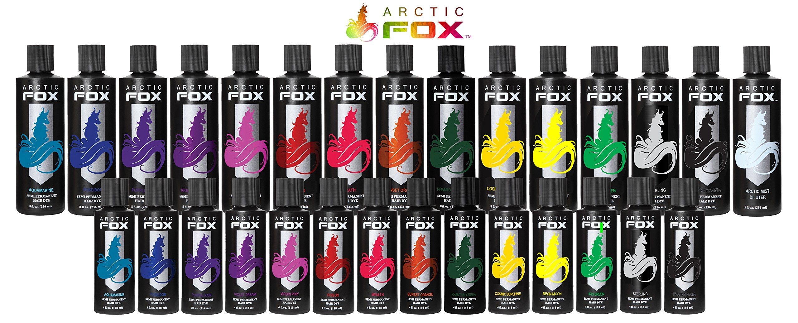 ARCTIC FOX Sterling packaging highlights vegan, cruelty-free dye.