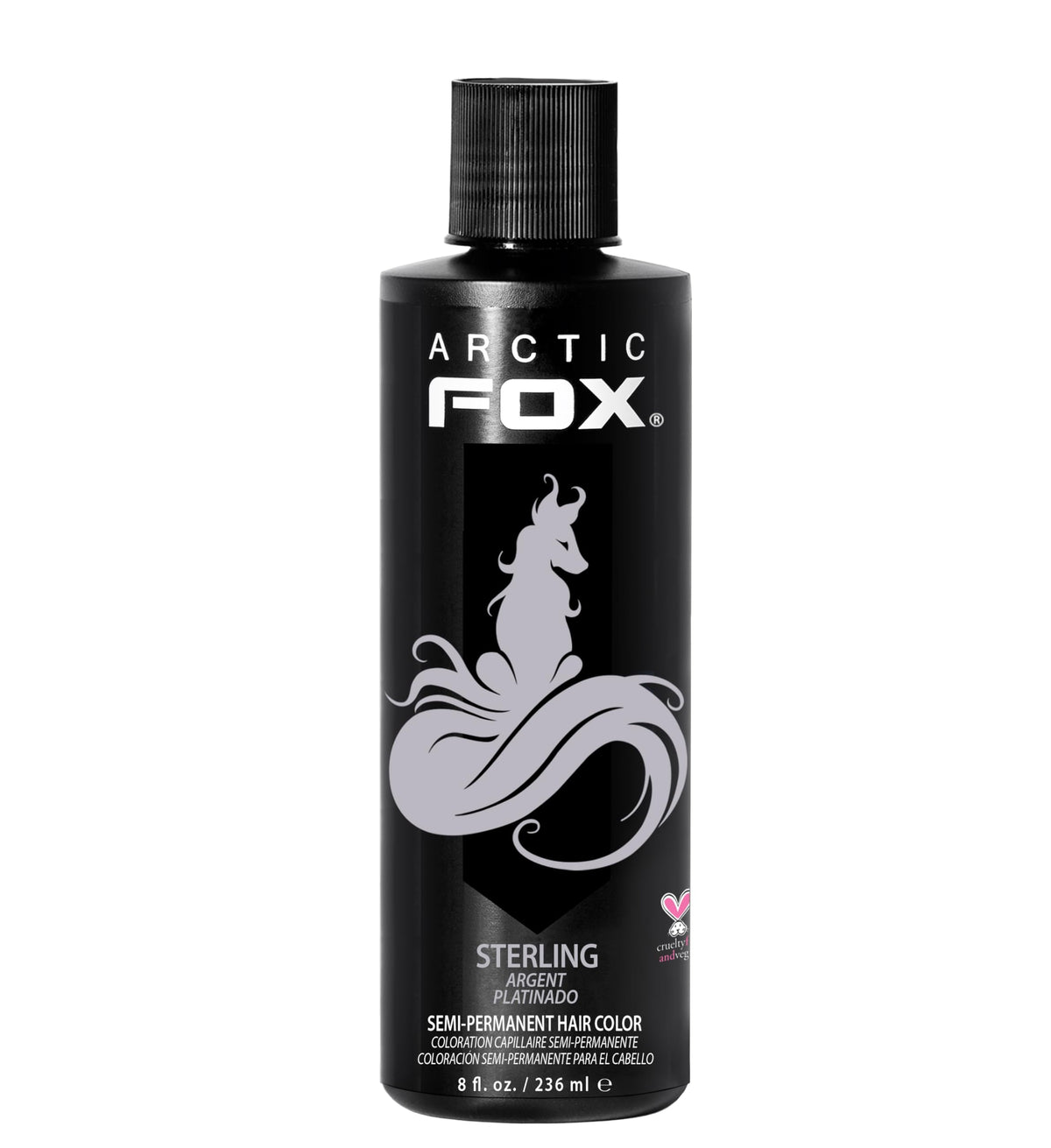 ARCTIC FOX Sterling pastel silver bottle delivers vibrant pastel results.