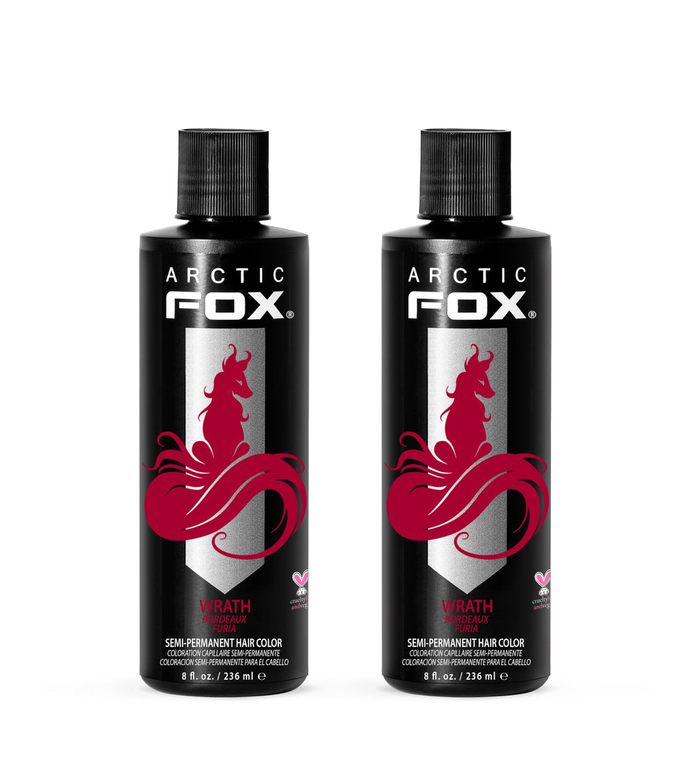 ARCTIC FOX Wrath dye tube for vibrant, conditioning color application.
