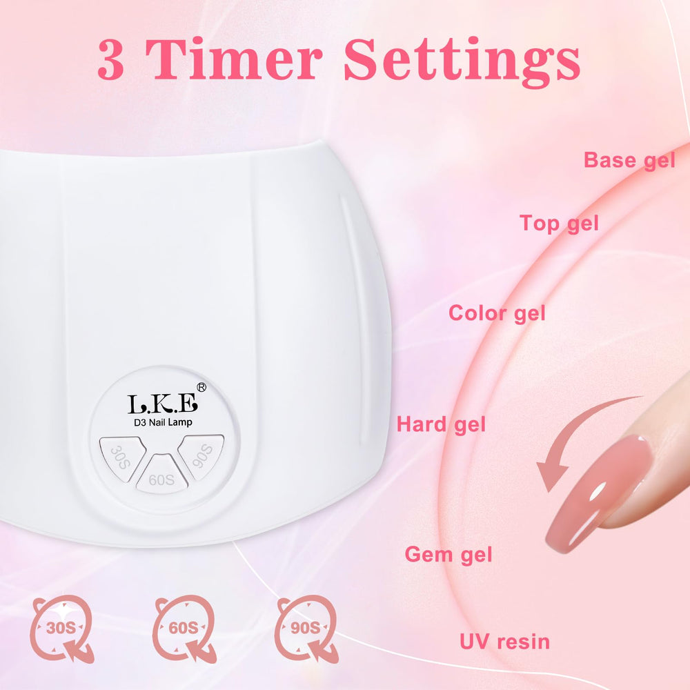 ARCWEISSO UV Nail Lamp side angle highlights slim profile for desk setup and portability.
