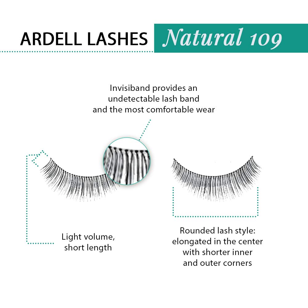 Ardell 109 Black lashes handcrafted knots for premium finish
