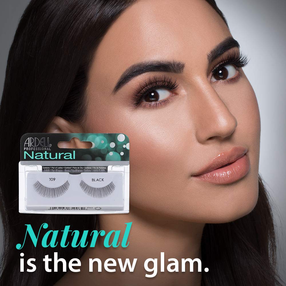 Ardell 109 Black lashes with invisible band for seamless blend