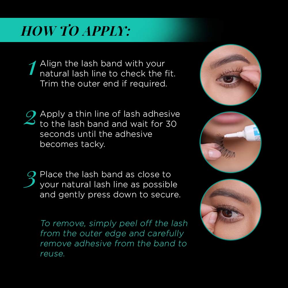 Ardell 109 Black lashes feature a lightweight design for easy application