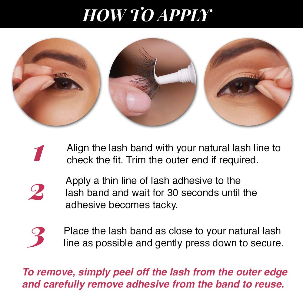 Ardell Accent Half Lashes 301 four-pack offering convenient, reusable lashes.