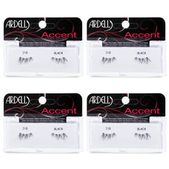 Ardell Accent Half Lashes 318 outer corner for a subtle cat-eye and natural look.