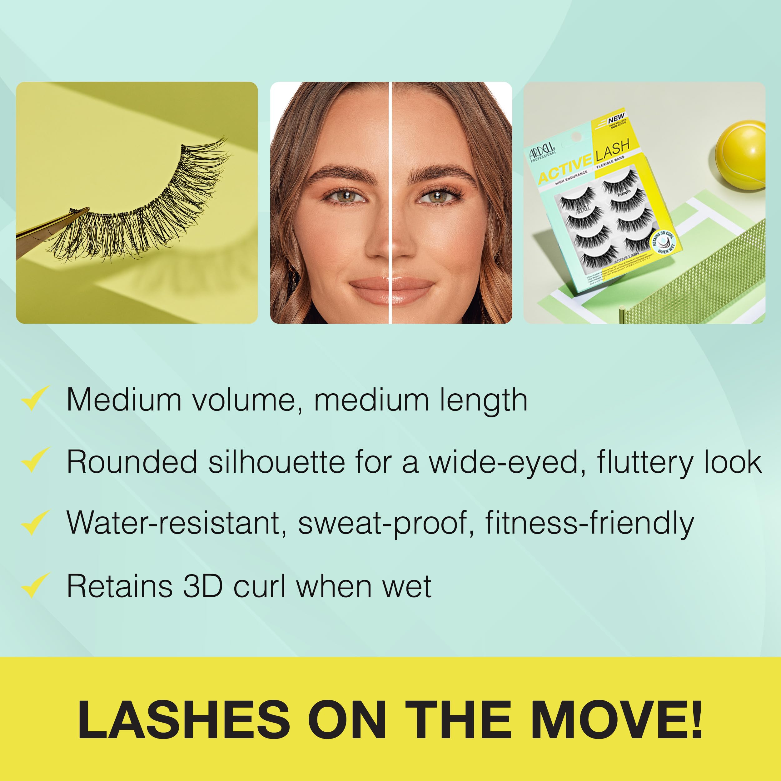 Ardell Active Lash Pump’n crisscross texture adds natural depth.