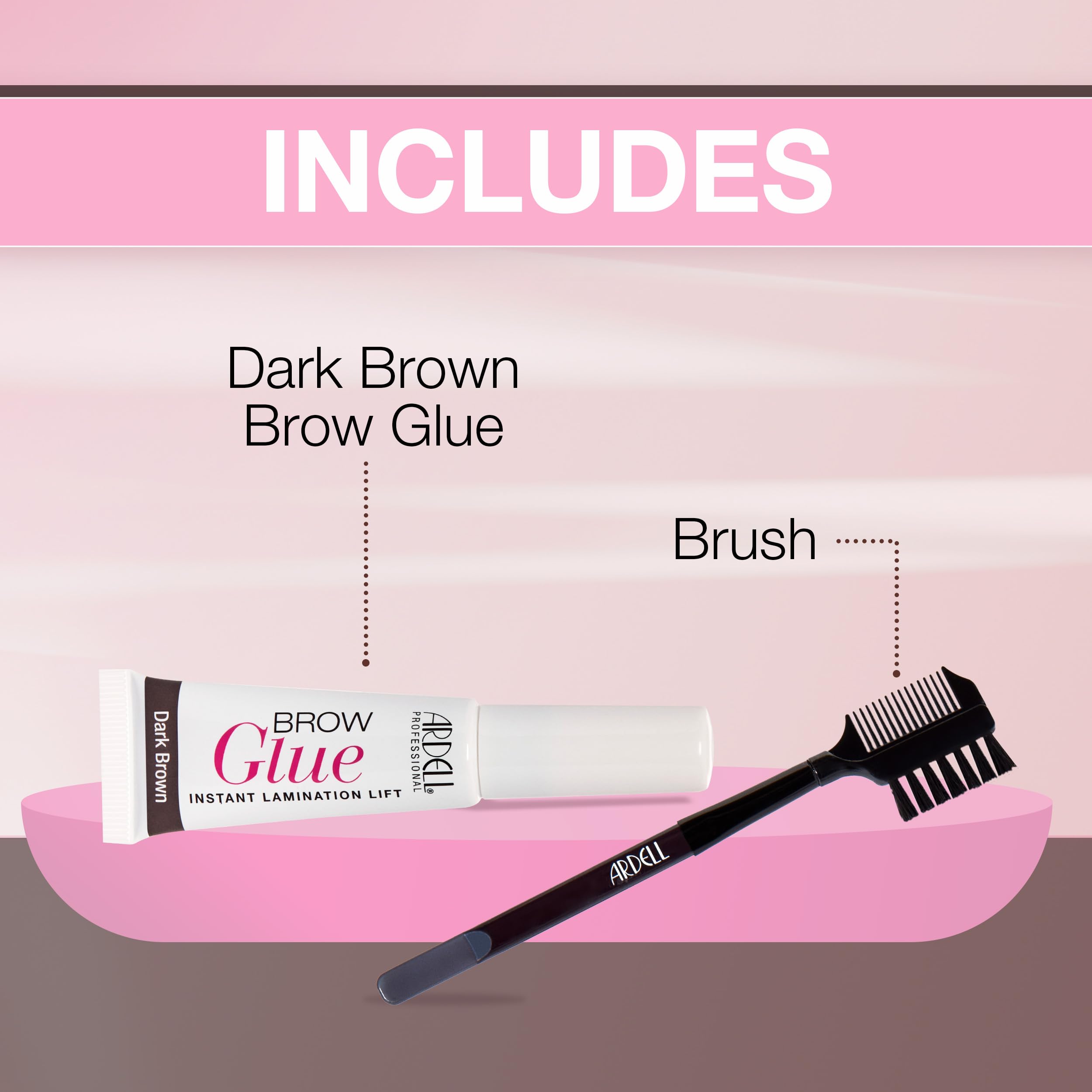 Ardell Brow Glue defined brows with bold yet natural finish