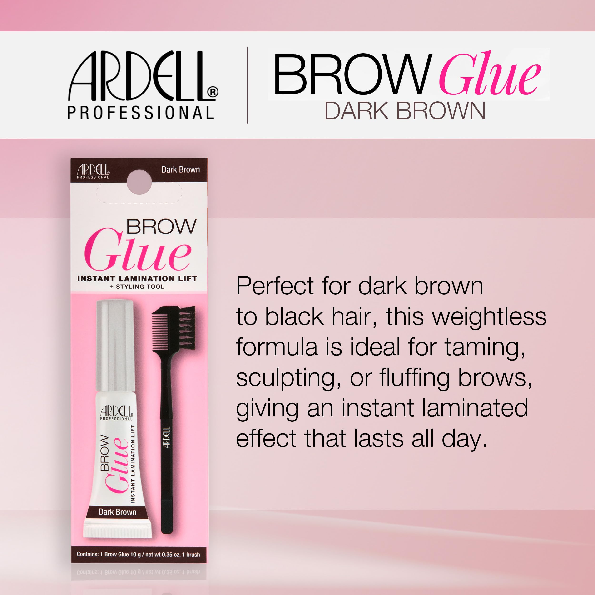 Ardell Brow Glue precision applicator coats every brow hair evenly