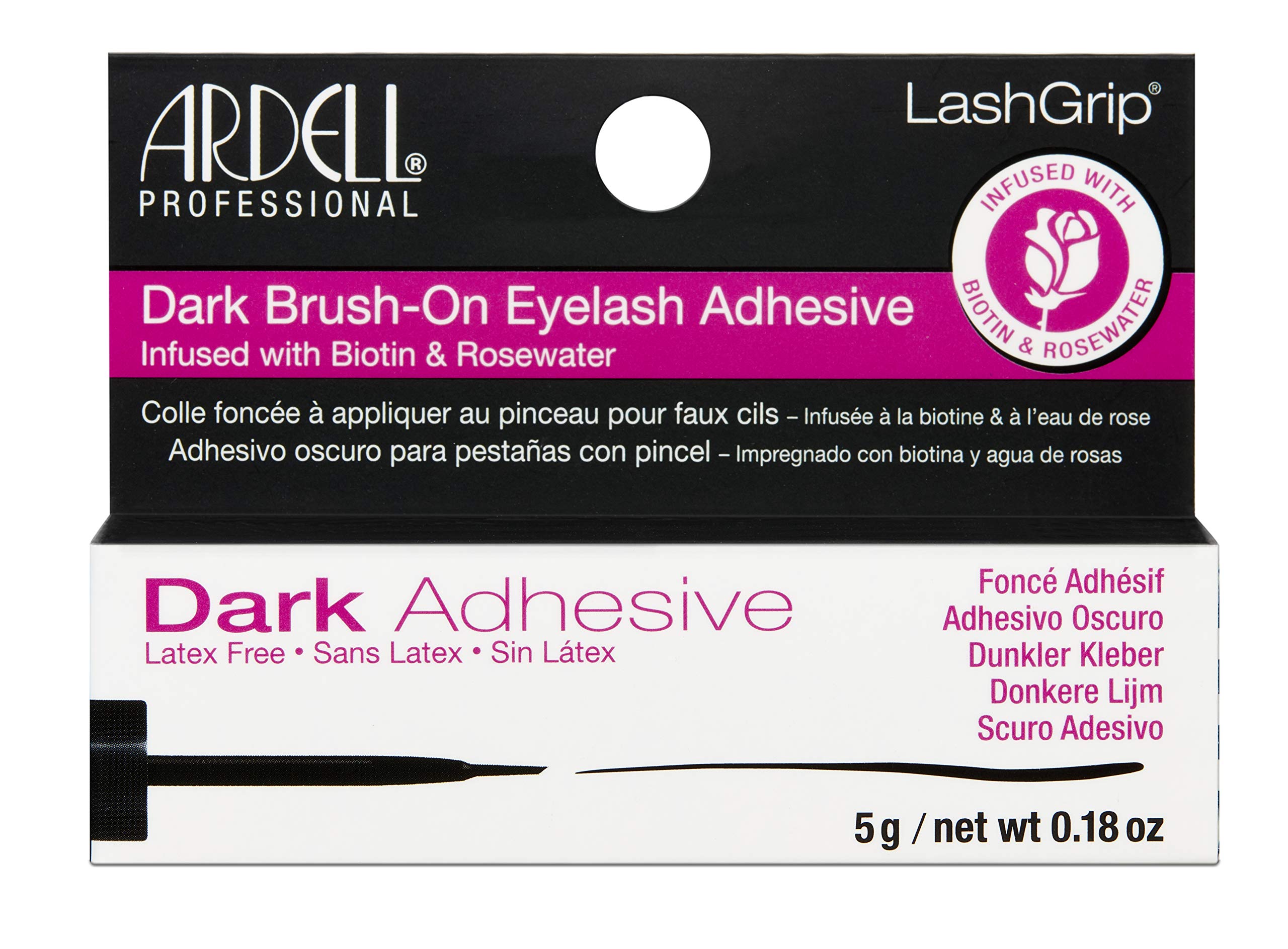 Ardell Brush-On Eyelash Adhesive bottle with dark finish for long-lasting lash hold