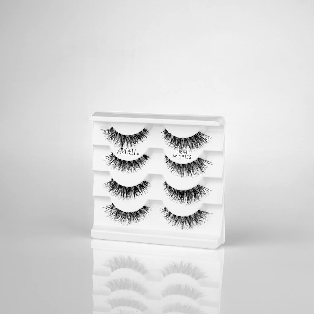 Ardell Demi Wispies multipack ensemble 4-pairs demonstrates versatile lash options.