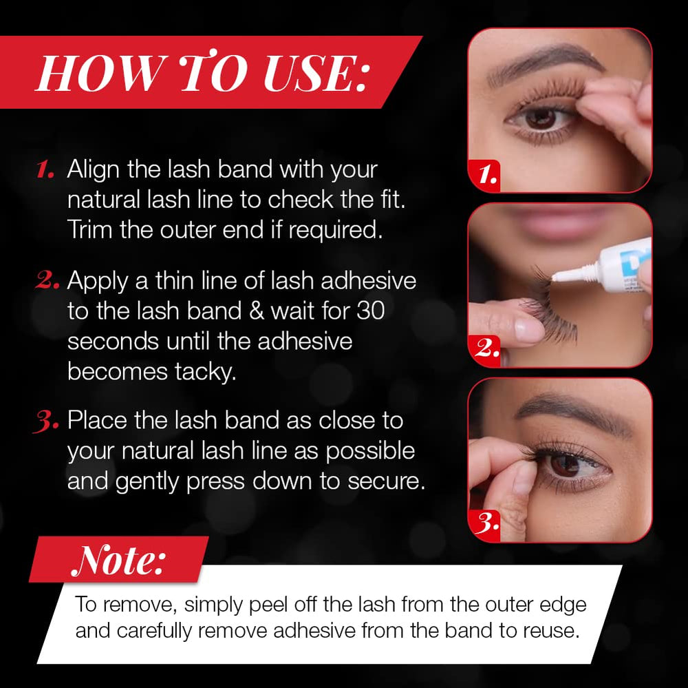 Ardell Demi Wispies On-eye view shows natural, feathered look