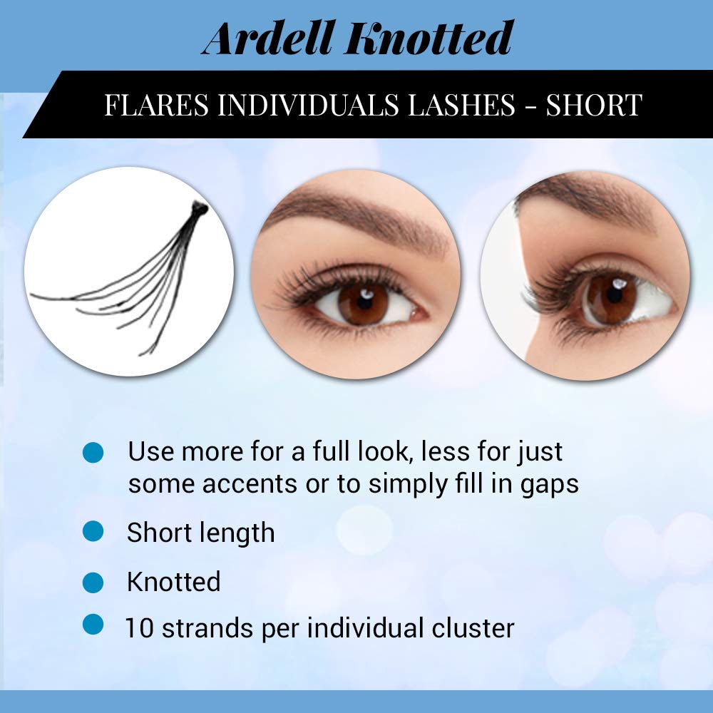 Ardell DIY Lash Clusters Short Black application steps diagram.
