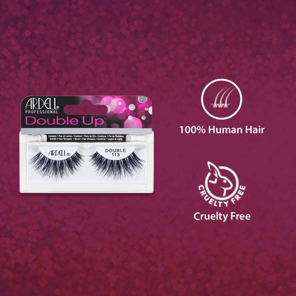Ardell Double Up 113 invisible lash band blends naturally for all-day wear