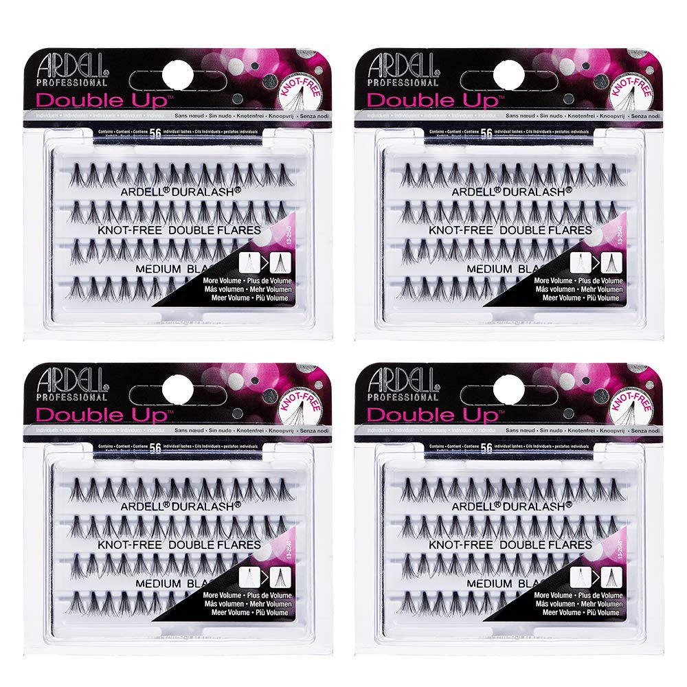 Ardell Double Up Medium Black Individuals close-up for customizable lash look options.