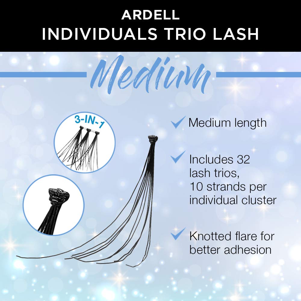 Ardell Trios Medium Black angled view showing lightweight seamless blend