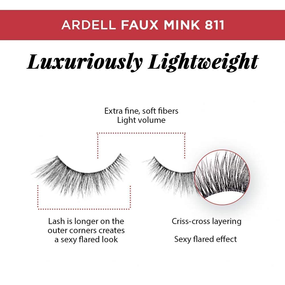 Ardell Faux Mink 811 packaging image highlights four-pair multipack value.